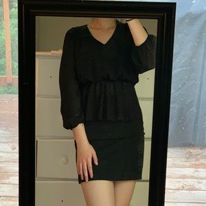 Designer Sheer Black Blouse from Boutique